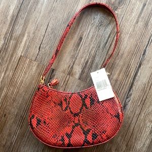 Vintage Red Snakeskin Purse